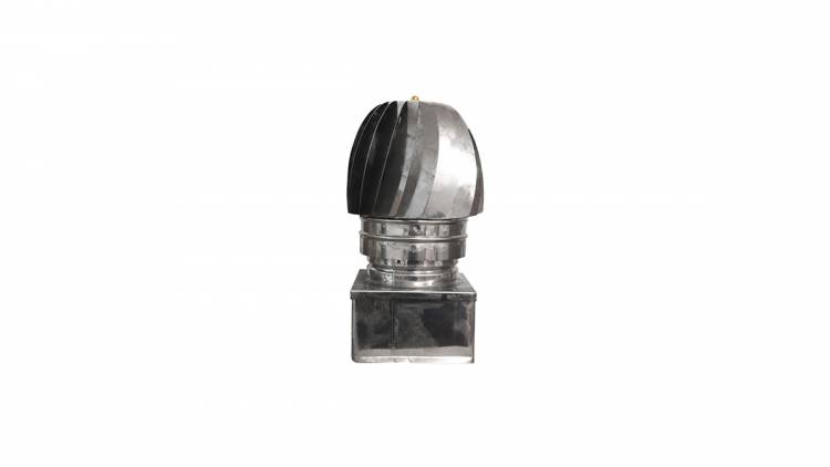Aspiratore Eolico Inox con Base Quadrata