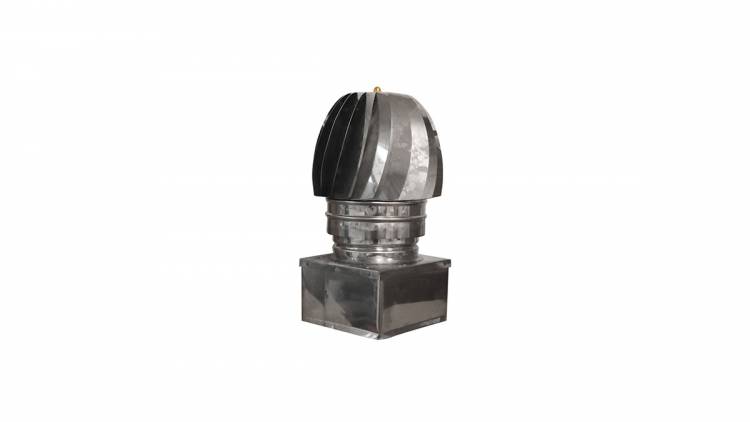 Aspiratore Eolico Inox con Base Quadrata