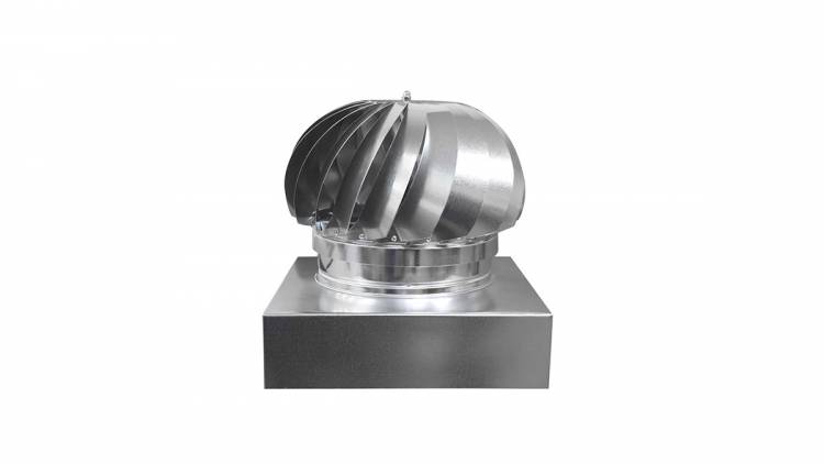 Aspiratore Eolico Zincato con Base Quadrata