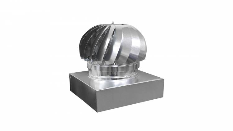 Aspiratore Eolico Zincato con Base Quadrata