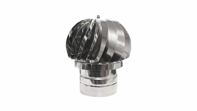 Aspiratore Eolico Inox con Base Tonda