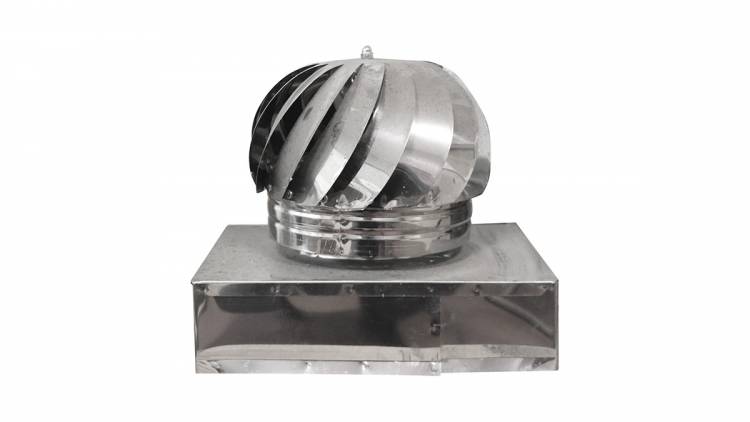 Aspiratore Eolico Inox con Base Rettangolare