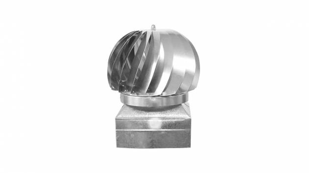Aspiratore Eolico Zincato con Base Rettangolare