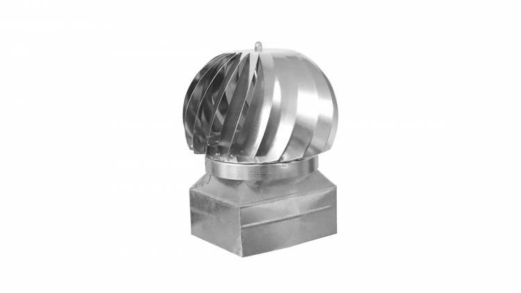 Aspiratore Eolico Zincato con Base Rettangolare