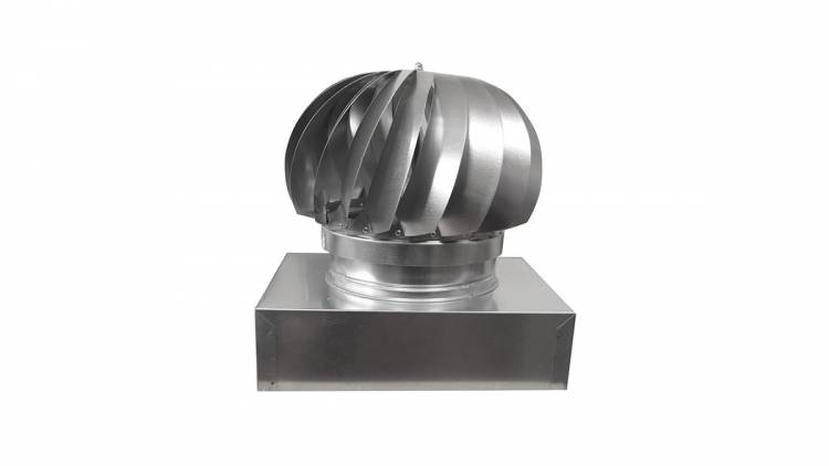 Aspiratore Eolico Zincato con Base Rettangolare