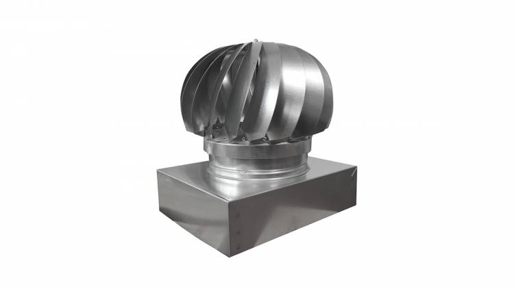 Aspiratore Eolico Zincato con Base Rettangolare