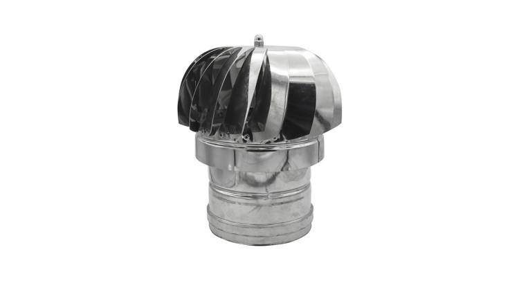 Aspiratore Eolico Inox con Base Tonda